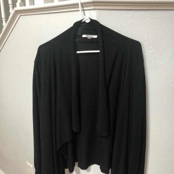 DKNYC  Black shawl/sweater. Lightweight, flowy. - Picture 2 of 5
